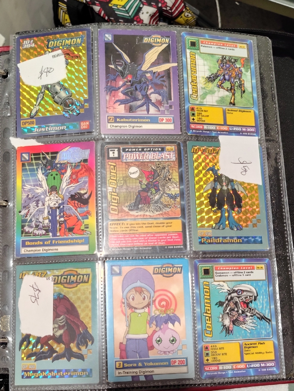 Digimon Trading Card Binder Page - 1 Each  Vintage Cards